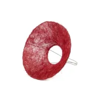 Каркас для букета 25 см, конус, сизаль (гладкий), красный