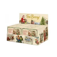 Черный чай TeaBerry Рождественские подарки (вкус зимняя вишня) 6 упаковок (6 штук по 1.7 гр) в подарочном Шоу Боксе