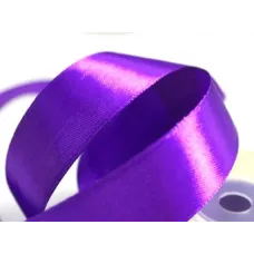 Лента атлас 2,5 см*25 м, темно-фиолетовая