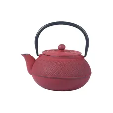 Чугунный заварочный чайник Динсин красный 850 мл