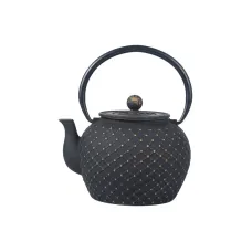 Чугунный заварочный чайник Чантин черный с золотом 1.2 л
