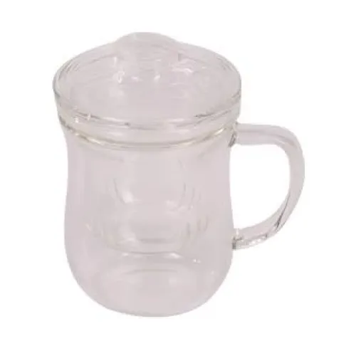 Стеклянная чашка с заварочной колбой и крышкой Личи 300 мл