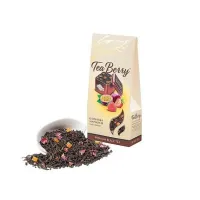 Черный чай TeaBerry Сочная клубника со вкусом маракуйи 100 гр
