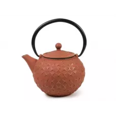 Чугунный заварочный чайник с ситом Аксу , оранжевый 1 л