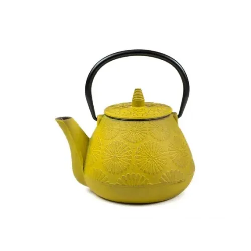 Чугунный заварочный чайник с ситом Урумчи, желтый 1 л