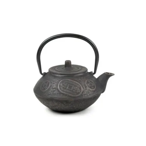 Чугунный заварочный чайник с ситом Хотан, бронза 850 мл