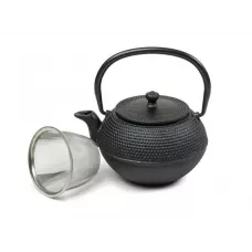 Чугунный заварочный чайник с ситом Тайху черный 550 мл