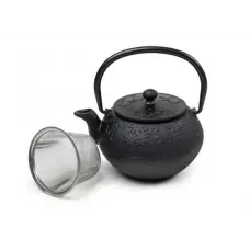 Чугунный заварочный чайник с ситом Терра черный 550 мл