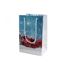 Пакет подарочный Снежный 23*15 см