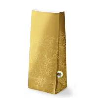 Пакеты для чая 100 гр бронзовые матовые Золотая роспись