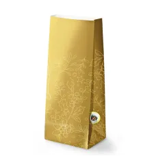 Пакеты для чая 100 гр бронзовые матовые Золотая роспись