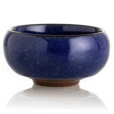 Пиала керамическая Колотый лед (синяя), 45 мл