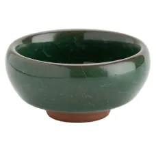 Пиала Колотый лед, зеленая керамическая, 35 мл