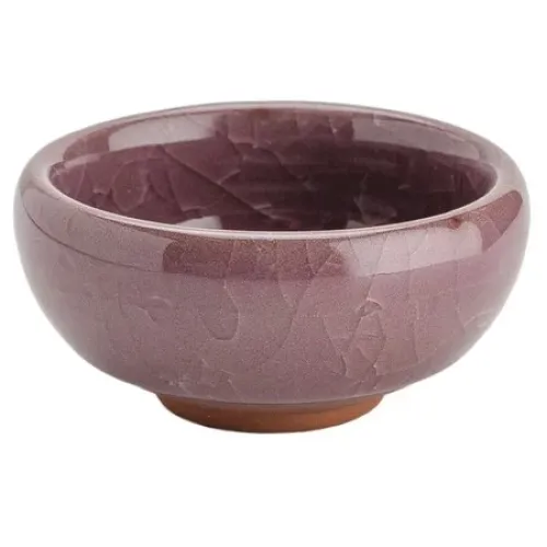 Пиала керамическая Колотый лёд, темно-розовая, 35 мл