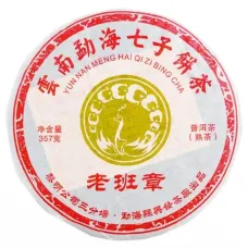 Китайский чай Шу Пуэр Лао Бан Джанг, прессованный блин 315-357 гр
