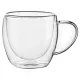 Кружка необжигающая стеклянная с двойными стенками 250 мл, 2 штуки