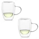 Кружка необжигающая стеклянная с двойными стенками 350 мл, 2 штуки
