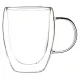 Кружка необжигающая стеклянная с двойными стенками 350 мл, 2 штуки