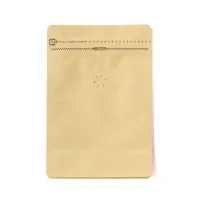 Пакет для кофе Крафт с зипом и клапаном, 127*200*70 мм