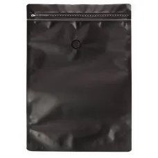 Пакет для кофе Черный с зипом и клапаном, 336*227*50 мм