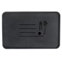 Чабань прямоугольная каменная с черным поддоном Беззвучная Мелодия