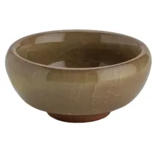 Пиала керамическая Колотый лед, горчичный цвет, 35 мл