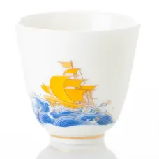 Пиала фарфоровая Корабль, 55 мл