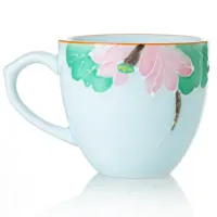 Набор керамических чашек Цветы на воде, 70 мл (10 штук)