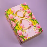 Шубер 8 Марта. Тюльпаны розовый, (к наборам на 6 банок)