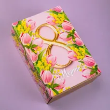 Шубер 8 Марта. Тюльпаны розовый, (к наборам на 6 банок)