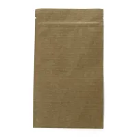 Пакетик для чая с зипом бумажный крафт 120*210мм (50 шт)