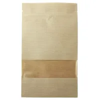 Пакет для чая дой-пак Бумага с окном с зипом, 225*135*40 мм