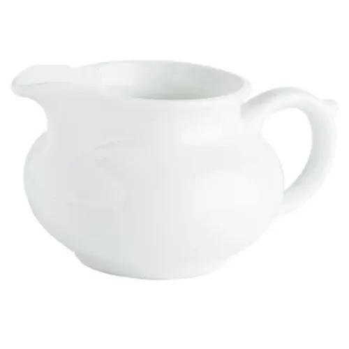 Керамический заварочный чайник Белая Кувшинка (сливочник-молочник), белый цвет, 180 мл