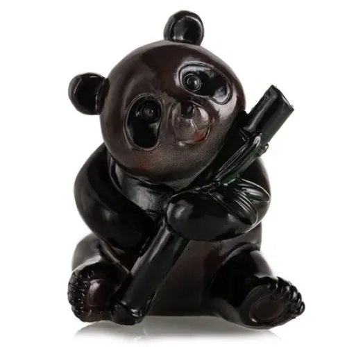 Панда с Бамбуком, чайная игрушка из глины, меняет цвет