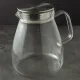 Стеклянный заварочный чайник с металлической крышкой-ситом, 1 л