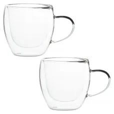 Кружка необжигающая (стекло) 230 мл, 2 штуки