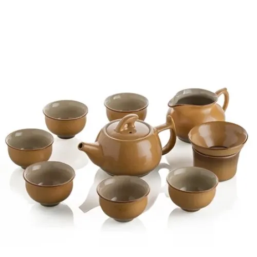 Керамический чайный сервиз Хуанхэ на 6 персон / 9 предметов