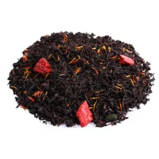 Черный ароматизированный чай Земляника со сливками 500 гр