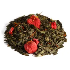 Чай зеленый ароматизированный Клубника со сливками (на сенче), 500 гр