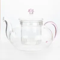 Стеклянный заварочный чайник Чайная роза, 650 мл
