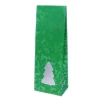 Пакет подарочный с окном Елка , цвет зеленый, 250 гр
