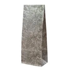 Пакет для чая, подарочный дизайн Серебряные кружева с окном, 200 гр