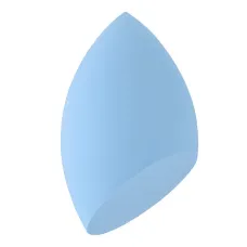 Спонж косметический для макияжа лица срезанный голубой BLUE, в упаковке 6см - Singi