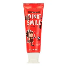 Паста зубная гелевая детская Dinos Smile с ксилитом и вкусом колы, 60 гр - Consly