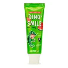 Паста зубная гелевая детская Dinos Smile с ксилитом и вкусом арбуза, 60 гр - Consly
