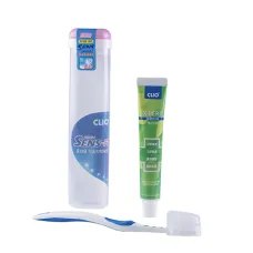 Дорожный набор зубная паста + щетка New Portable Sense R + Expert Toothpaste 60 гр - Clio