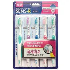 Набор зубных щеток 5 шт + 5 шт Sense Antibacterial Toothbrush - Clio