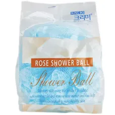 Круглая мочалка для создания обильной пены Flower Ball Rose Shower Ball - Sung Bo Cleamy