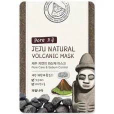 Тканевая маска с вулканическим пеплом Jeju Natural Volcanic Mask Pore Care & Sebum Control 20 мл - Welcos