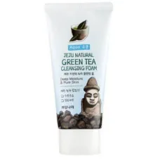Пенка для умывания с зеленым чаем Jeju Natural Green Tea Cleansing Foam 120 гр - Welcos